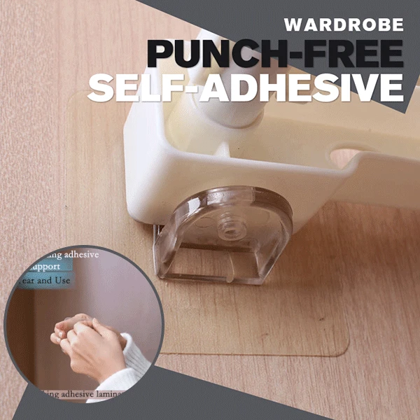 

10pcs Wardrobe Partition Holder Invisible Hole-free Solid Support Sticker Strong And Seamless Load-Bearing Support Rack
