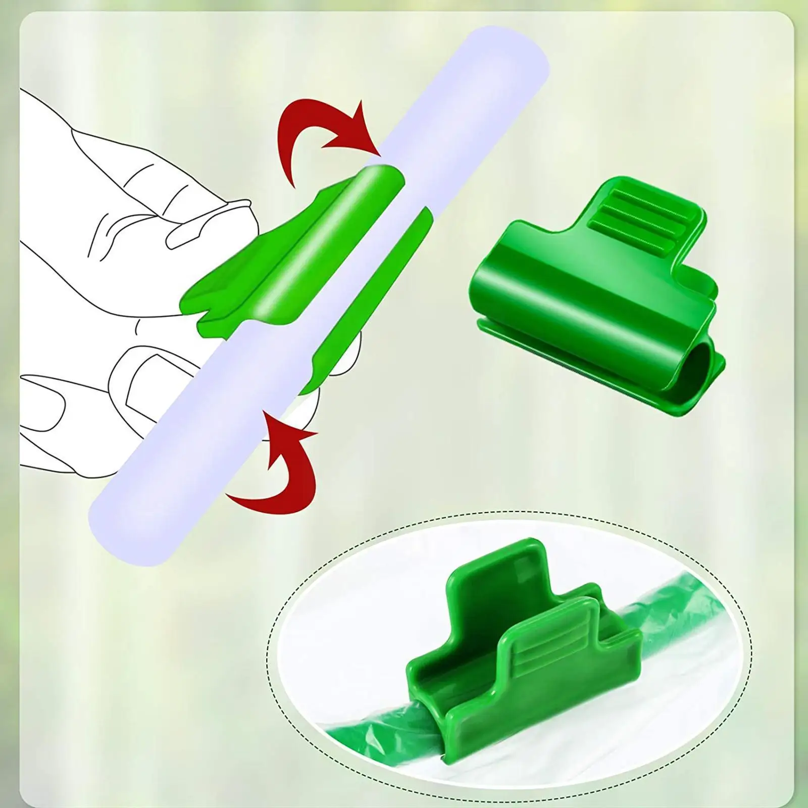 Plant Grafting Clip Plastic Gardening Tool For Cucumber Eggplant Watermelon, Round Mouth Flat Mouth Anti-fall Clamp E1B7