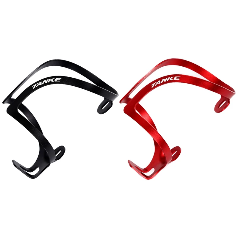 

2Set TANKE Bike Bottle Cage Ultralight Aluminum Alloy Water Holder Cycling Accessories For MTB Road Bicycle Red & Black