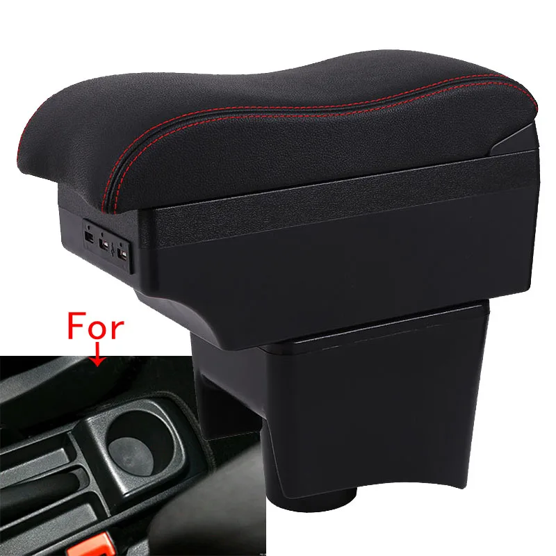 

For Volkswagen POLO Armrest Box For VW POLO Mk5 6R Vento Car Armrest 2012-2018 Interior Car Storage box Curved Surface leather