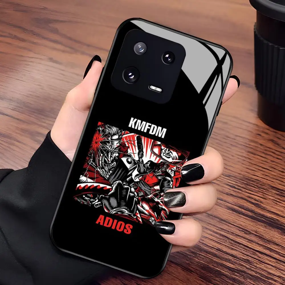 Фото Чехол для телефона KMFDM B-band для Xiaomi 17 15 14 13 12 Mi 11 X T Ultra Pro Lite 5G, черный, стеклянный №3