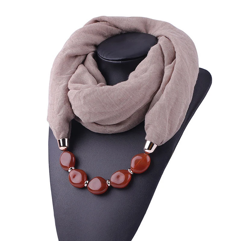 

Loop Scarf Women's Comfortable Elegant Tube Scarf Boho Ethnic Classic Scarves Solid Color High Quality Chiffon Scarves Fashion