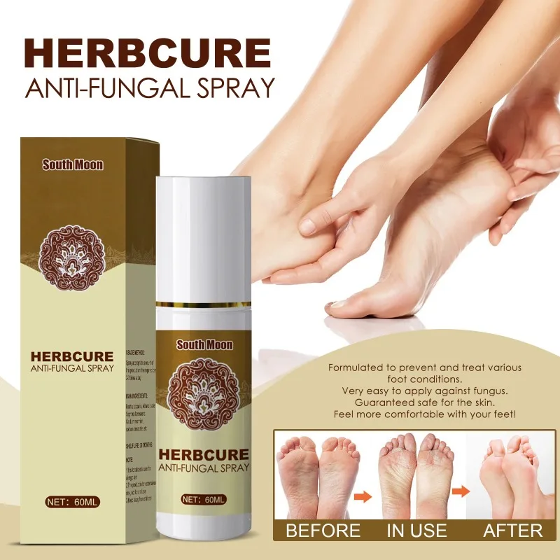 

60ml Anti Fungal Combat Feet Spray Foot Sterilize Spray Herbal Anti-fungal Infection Toe Treatment Onychomycosis Anti Bacterial