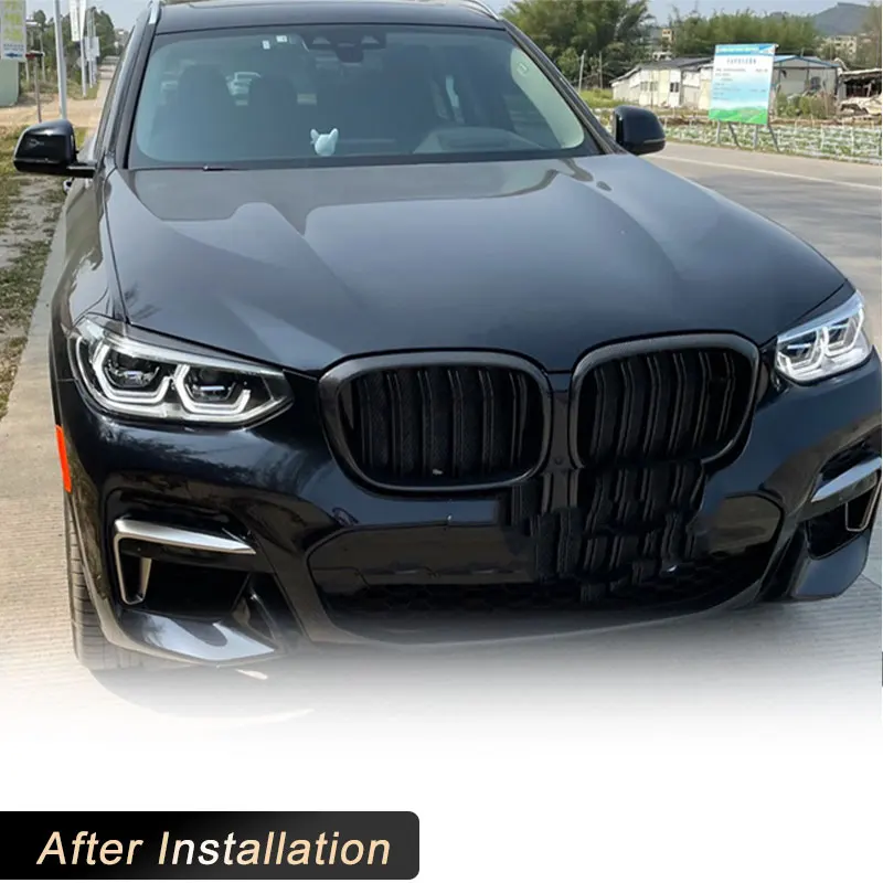 Передний бампер автомобиля накладки на фары брови для BMW X3 G01 2018 2019 гоночные