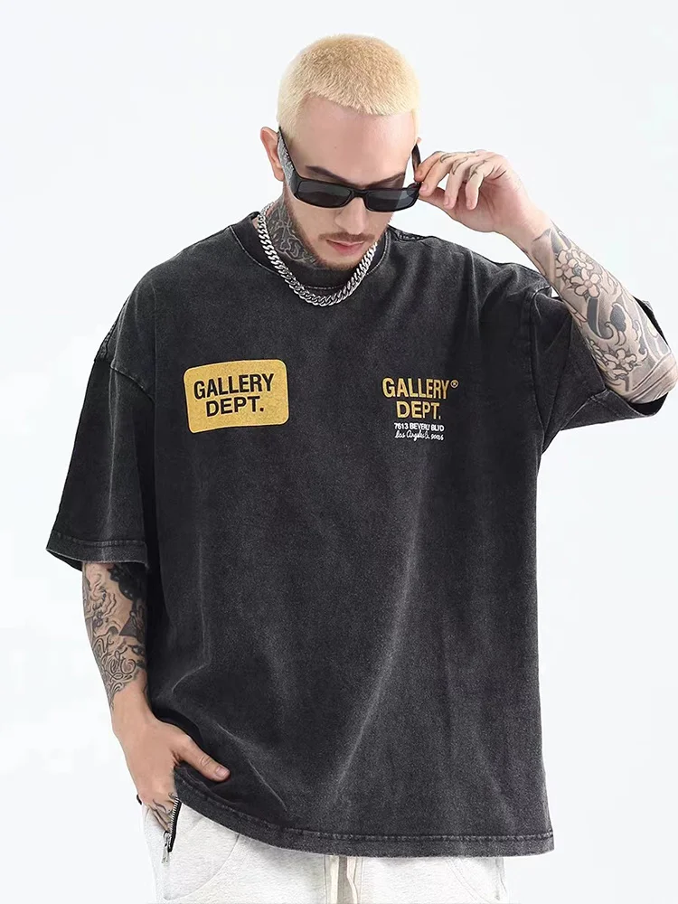 

Gallery Dept Men's Graphic T-shirt, Hip Hop Street, Cotton T-shirt, Sports Short Sleeve Shirt, Summer Fashion, Brand New, 2023
