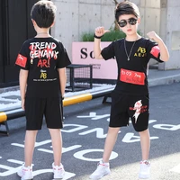 2022 summer kids tracksuit for boys clothes toddler teenager fox t shirt shorts pants outfit children 4 5 6 8 9 10 11 12 year