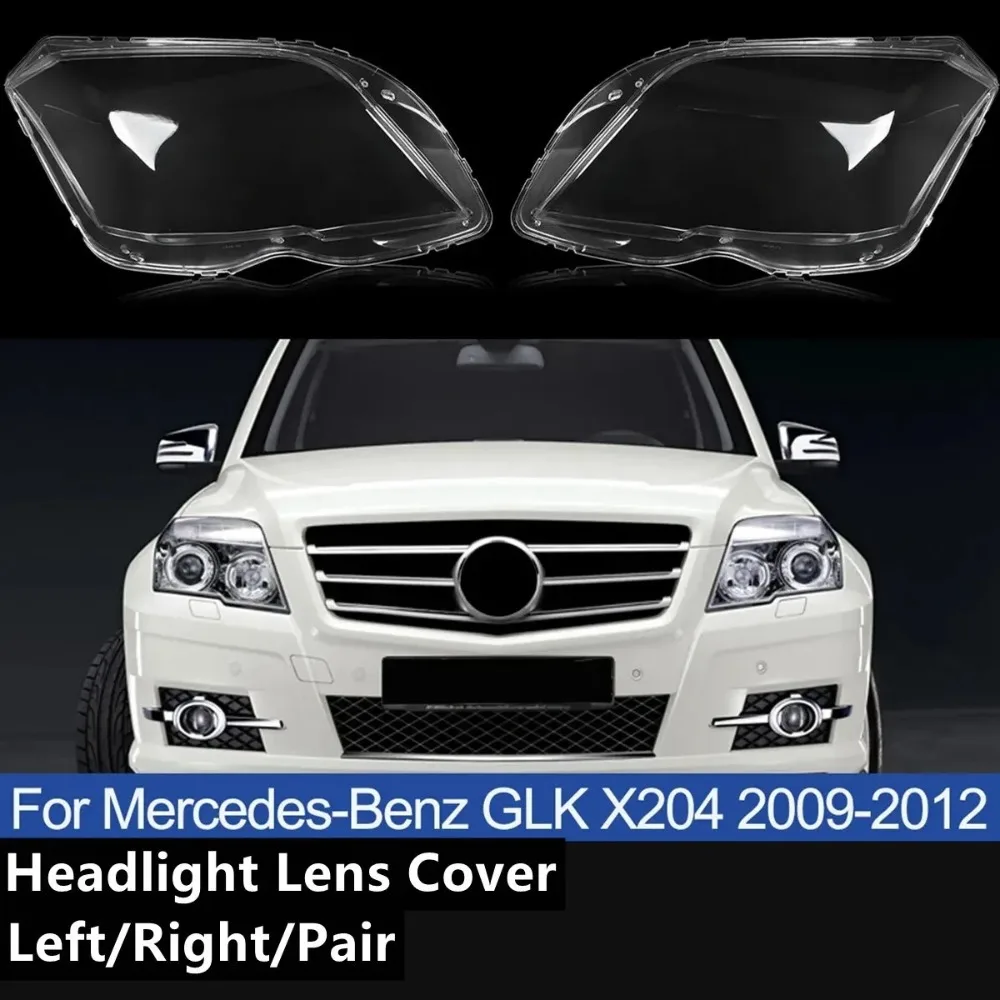 Фото Прозрачная крышка фары для Mercedes-Benz GLK CLK300 350 X204 2008-2012, защитный кожух фары, рассеиватель света №1