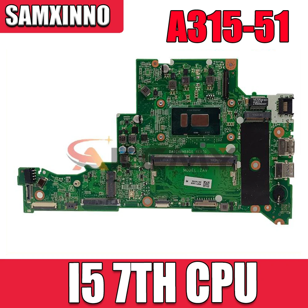 Материнская плата для ноутбука ACER Aspir с процессором I5 7 DA0ZAVMB8G0 NBGNP1100A Встроенная 100%