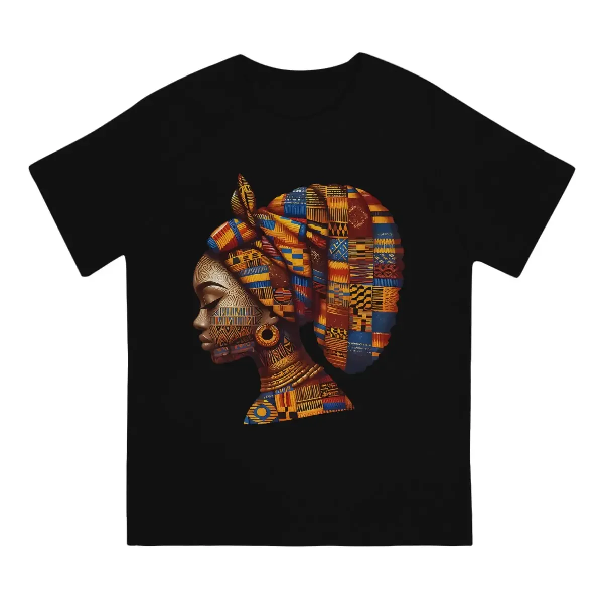 Традиционная черная футболка Kente с графическим принтом гордости топы