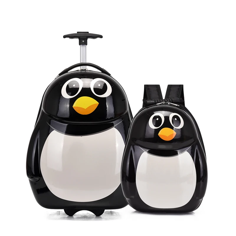 Kids travel suitcase on wheels 18'' children trolley luggage bag Cartoon luggage set Cute carry on Cabin suitcase backpack girls