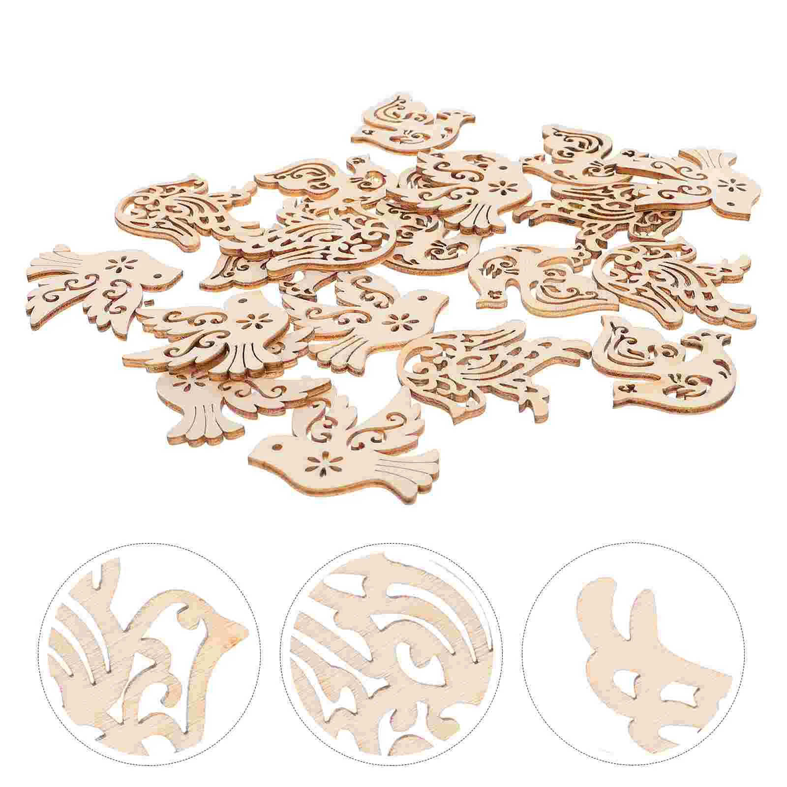 50 шт. аксессуары для голубя мира подвесной пустой деревянный кулон полые