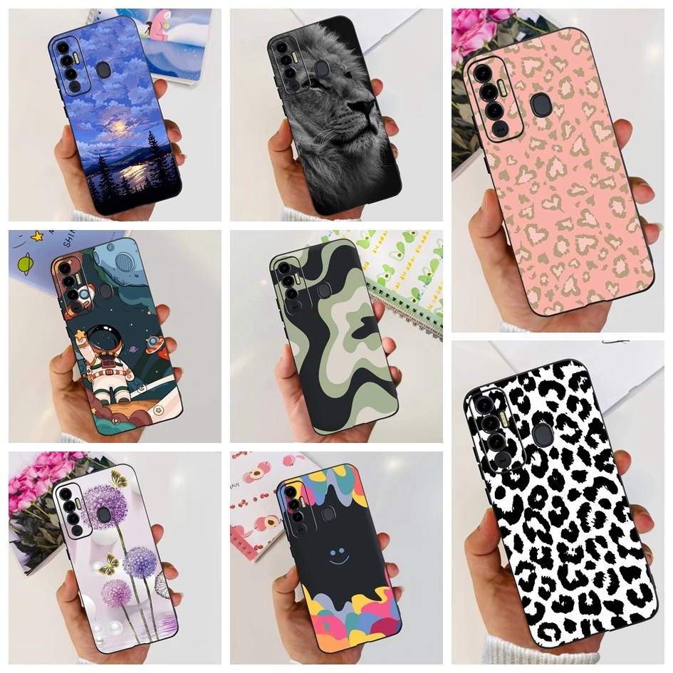 Чехол для телефона Tecno Spark 7 Чехол Spark7 Pro, Стильный Леопардовый Мягкий силиконовый чехол на заднюю панель для Tecno Spark 7 P KF7j, защитный бампер