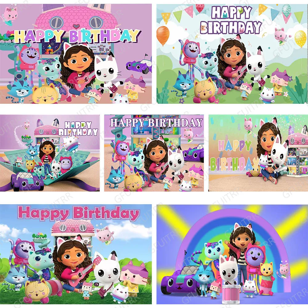 Фон для фотосъемки с изображением кукольных домиков