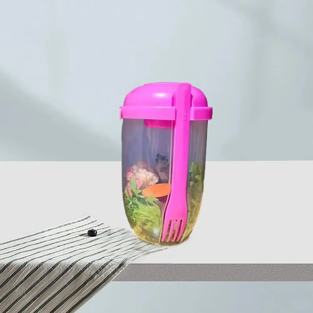 Large Capacity Breakfast Cup Portable Salad Cup with Fork Large Capacity Ideal for Office Students Weight Loss