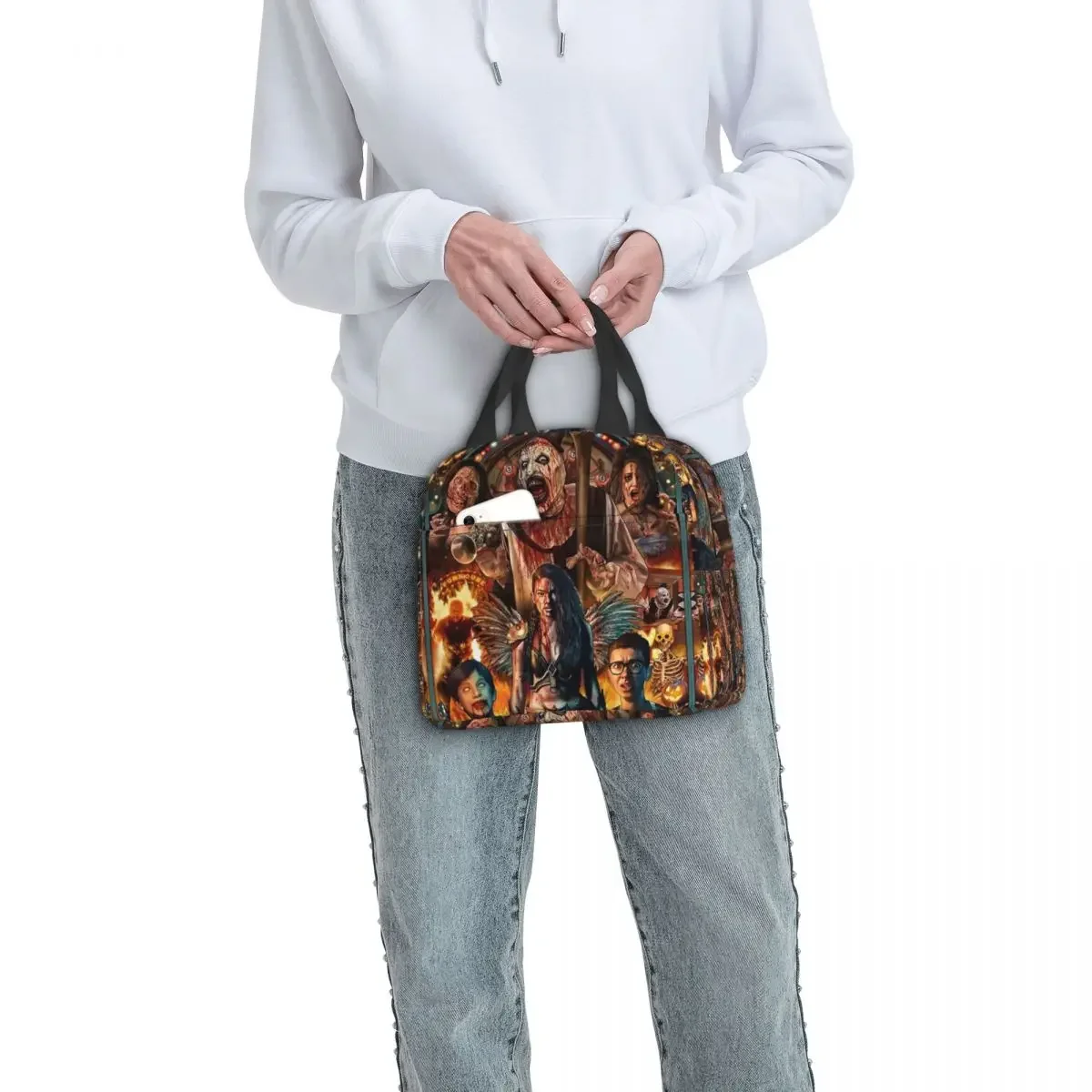 Изолированная сумка для завтрака на Хэллоуин женщин герметичная с ужасным