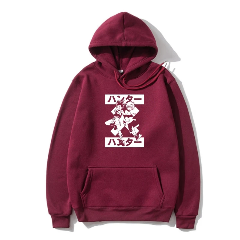 

Hunter X Hunter Anime Gon Cross Killua Authentic Black Outerwear Black Cotton Hoodies