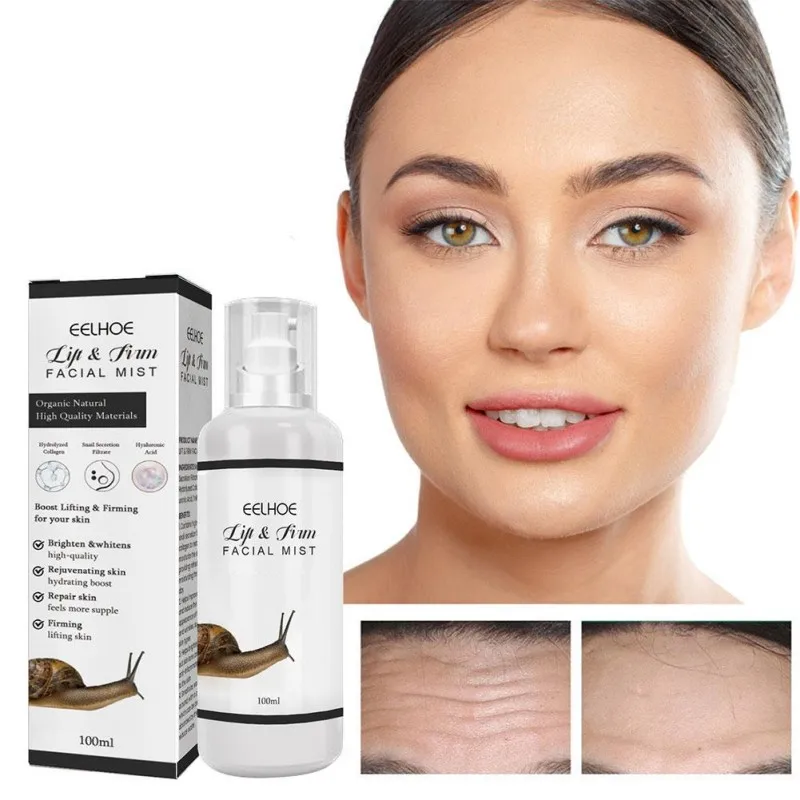 

New Collagen Firming Facial Spray Snail Secretions Hyaluronic Acid Anti-aging Moisturizing Smooth Skin Anti-wrinkle Essence Mist
