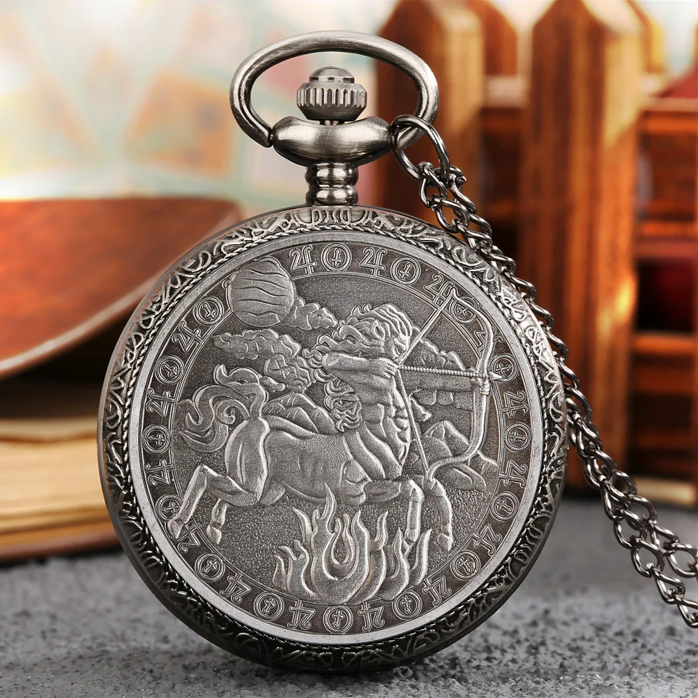 

Pocket Watch Necklace Pendant Twelve Constellations Souvenir Birthday Gift for Men Women Quartz Pocket Watch Relógio De Bolso