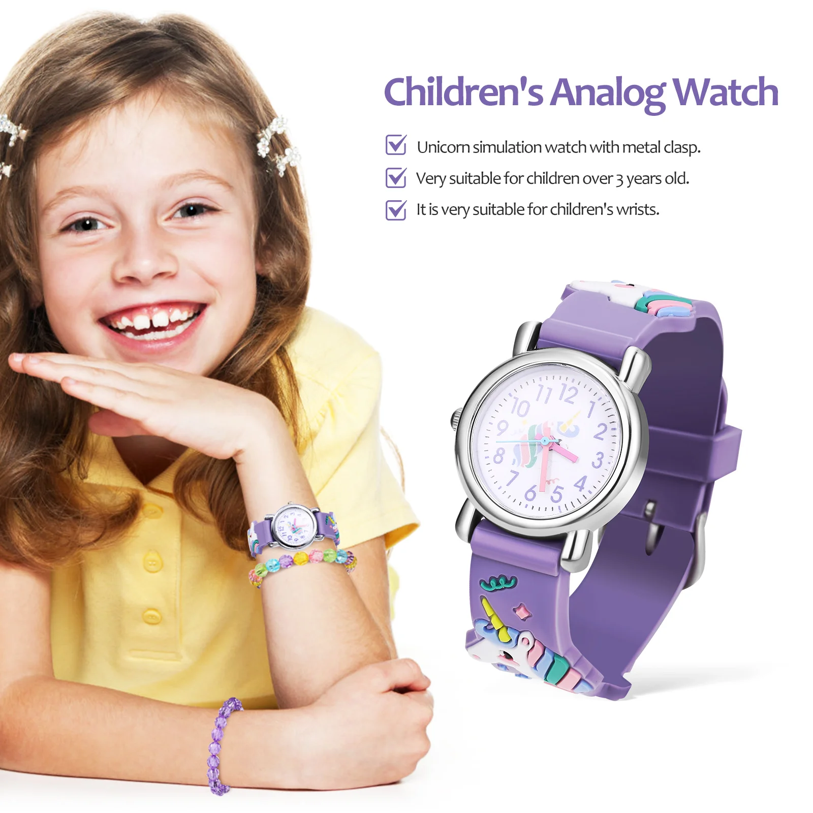 Модные детские часы-браслет комплект часов для малышей детей зеркальный