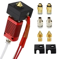 3d printer hot end kit parts assembly extruder kit brass nozzle pneumatic connector silicone sleeve for ender 3