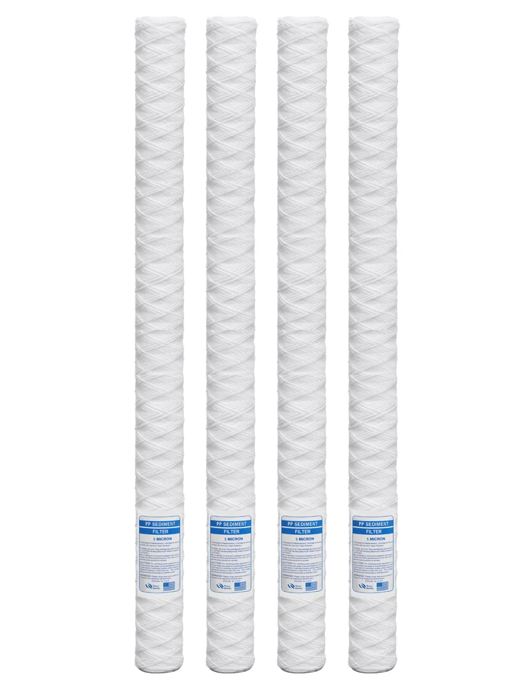 

40 inch PP wire wound filter element industrial water purification commercial filter element electroplating chemical