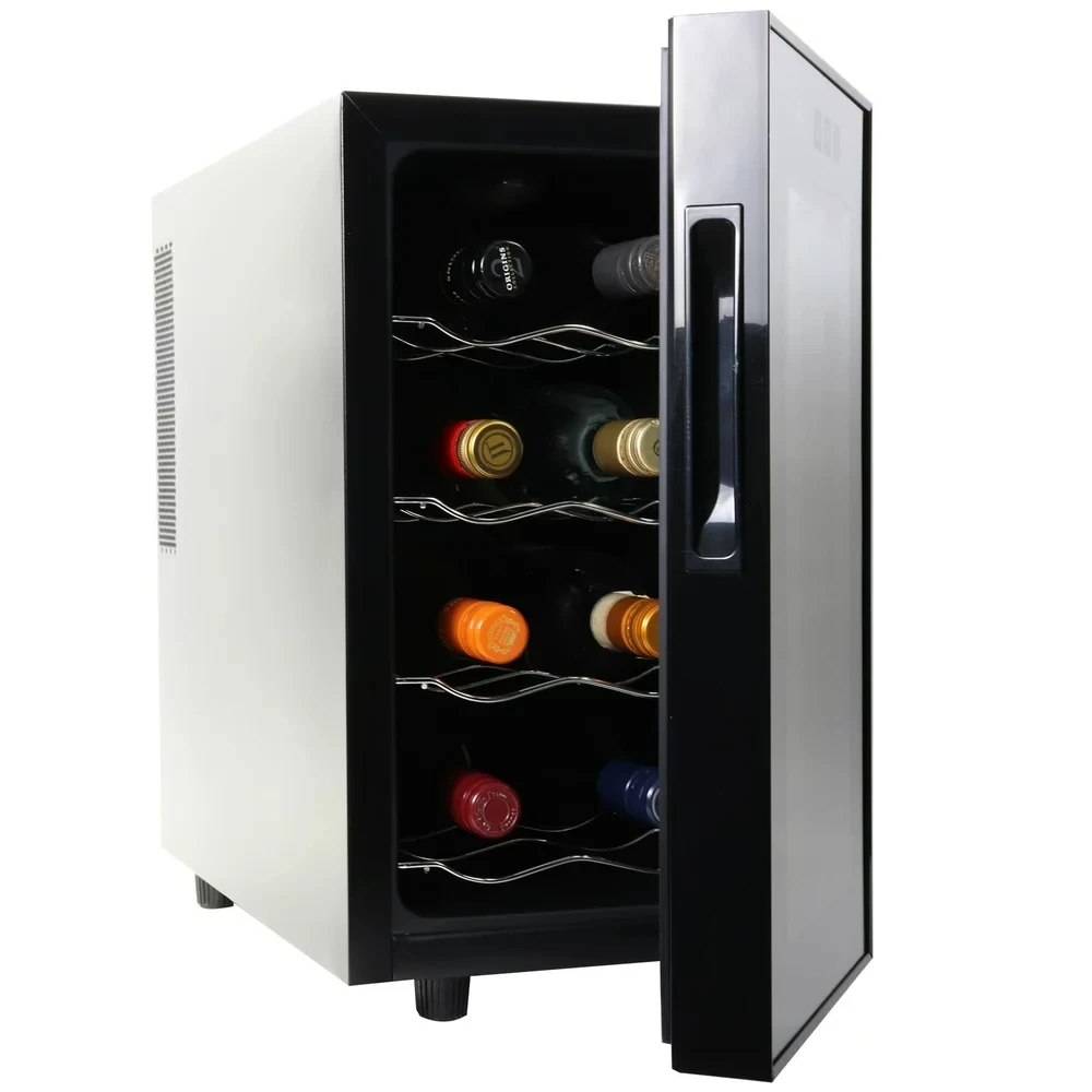 

8 Bottle Wine Cooler, Black, Thermoelectric Wine Fridge, 0.8 cu. ft. (23L), Wine Cellar, Red, White and Sparkling Wine Storage