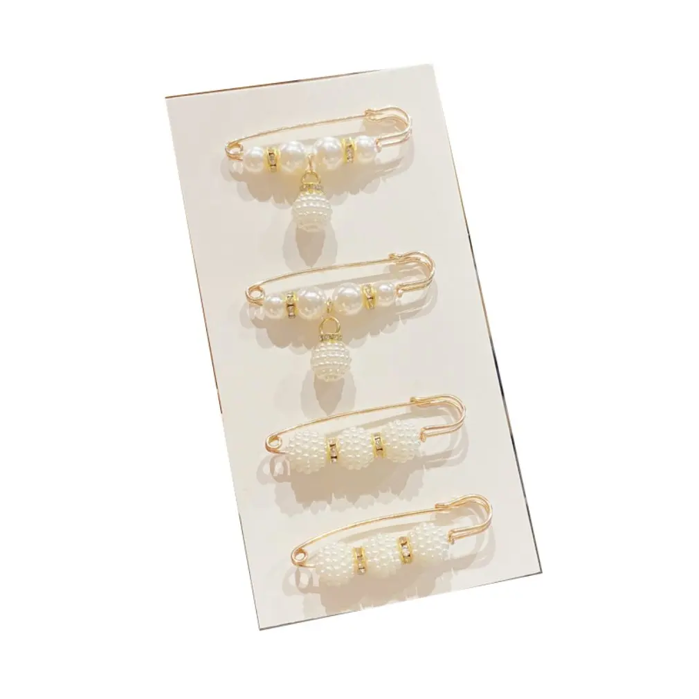 

4pcs/set Brooches Skirt Change Small Artifact Trousers Waist Pin Fixed Clothes Elastic Anti-running Buckle Adjustment Brooch