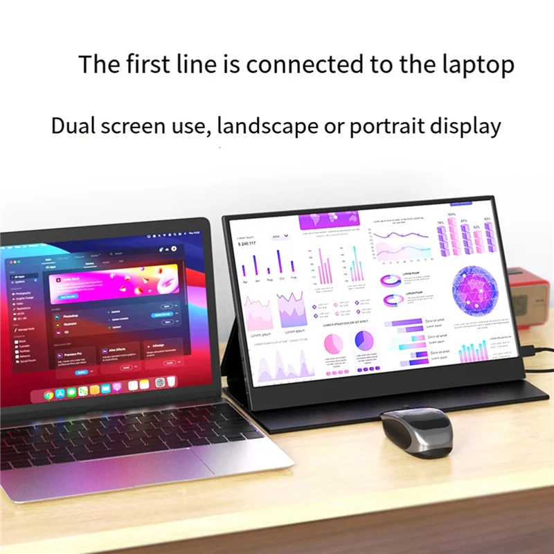 15-дюймовый портативный монитор 1920x1080 игровой с бесплатной синхронизацией типа C