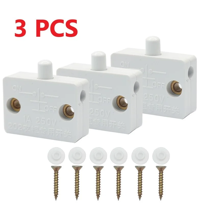 

3 PCS Cabinet wardrobe door light control switch Normally open function power switch Parts refrigerator