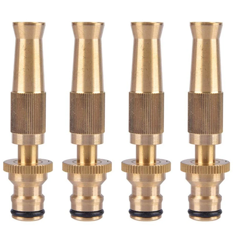 

4 Piece Spray Nozzle Brass Adjustable Copper Straight Connector Spray Nozzle For Home Park Garden Windows In Yard