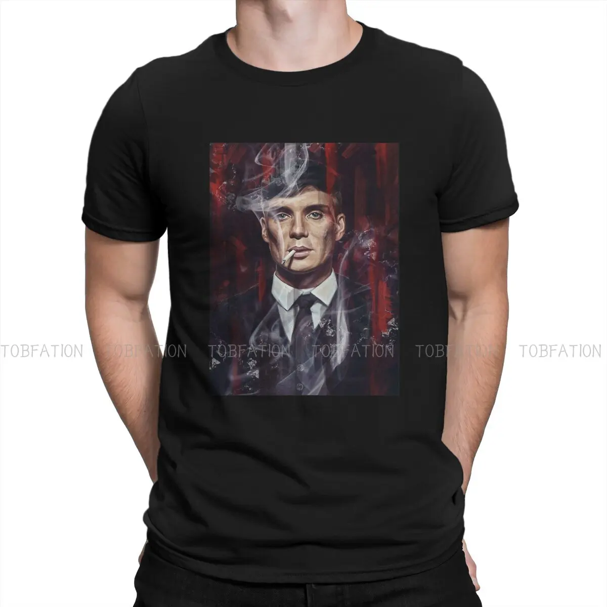 

Peaky Blinder Tommy-Shelby T Shirt Classic Punk Summer Loose Cotton Men's Tops Harajuku Crewneck TShirt