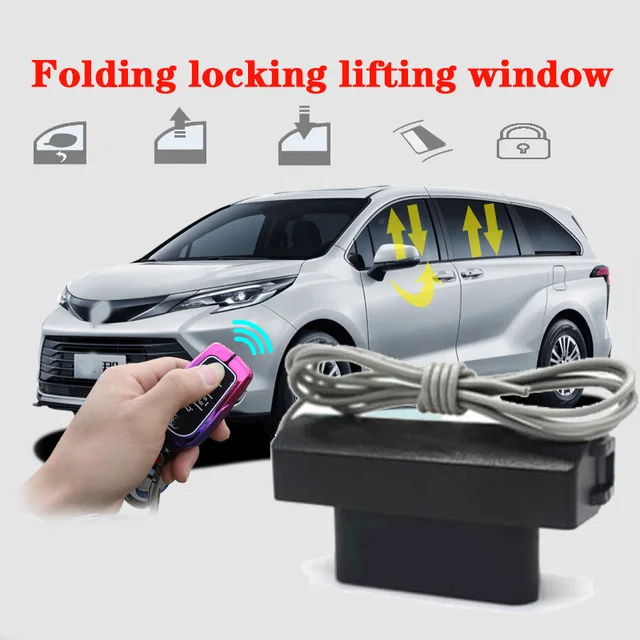 

Умный доводчик окон для Toyota Sienna, Складной автомобильный доводчик окон, открытие зеркала заднего вида, устройство автоматической блокировки автомобиля OBD