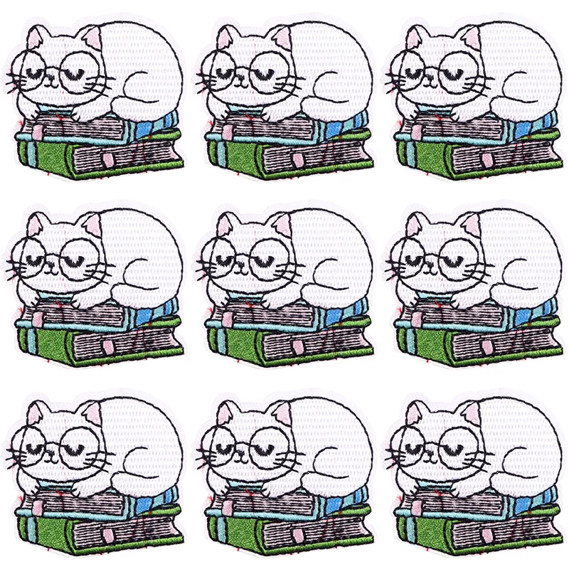 10 шт./лот милые нашивки с вышивкой в виде животных для одежды мультяшная вышивка