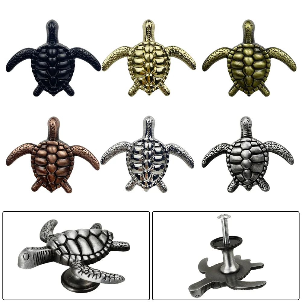 

Cabinet Handles Tortoise Shape Zinc Alloy Single Hole Multicolor Furniture Door Drawer Cabinets Knobs Decorative Handle