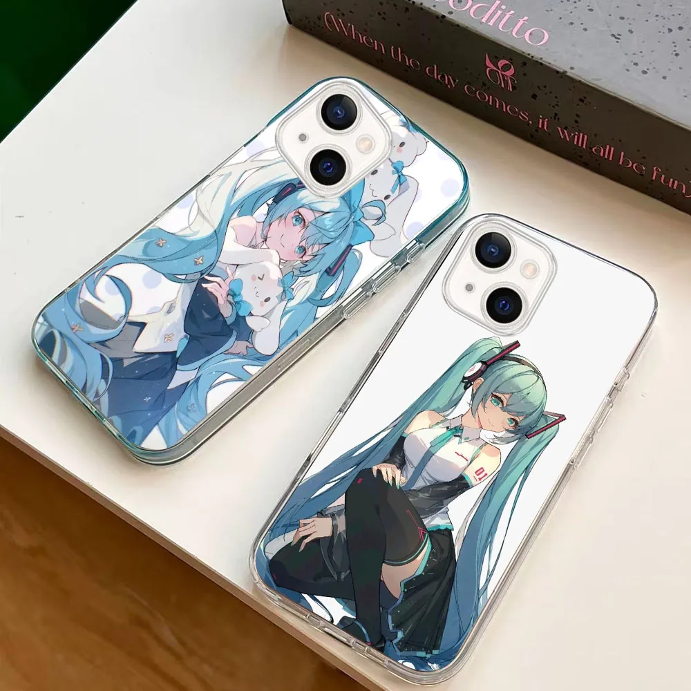WB-12 Hatsune Miku Transparent Silicone Case For Moto G42 50 51 52 60 62 71 72 84 85 200 Edge 40 pro Ultra