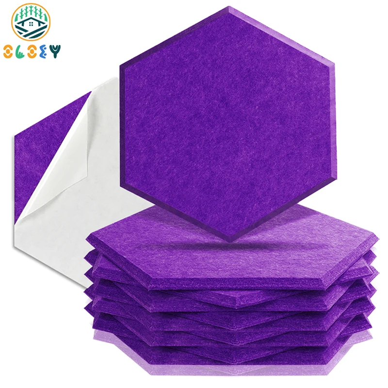 

Sound-absorbing Self-adhesive Panels Acoustic Treatment 10 Pcs Room Sound Insulation Wall Stickers Wall Trim Absorption Material