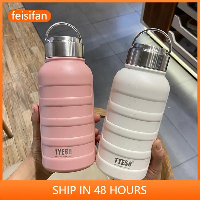 

Simple white insulated cup large capacity high-value student cup girl Caneca Termica sports water bottle portable multi-color