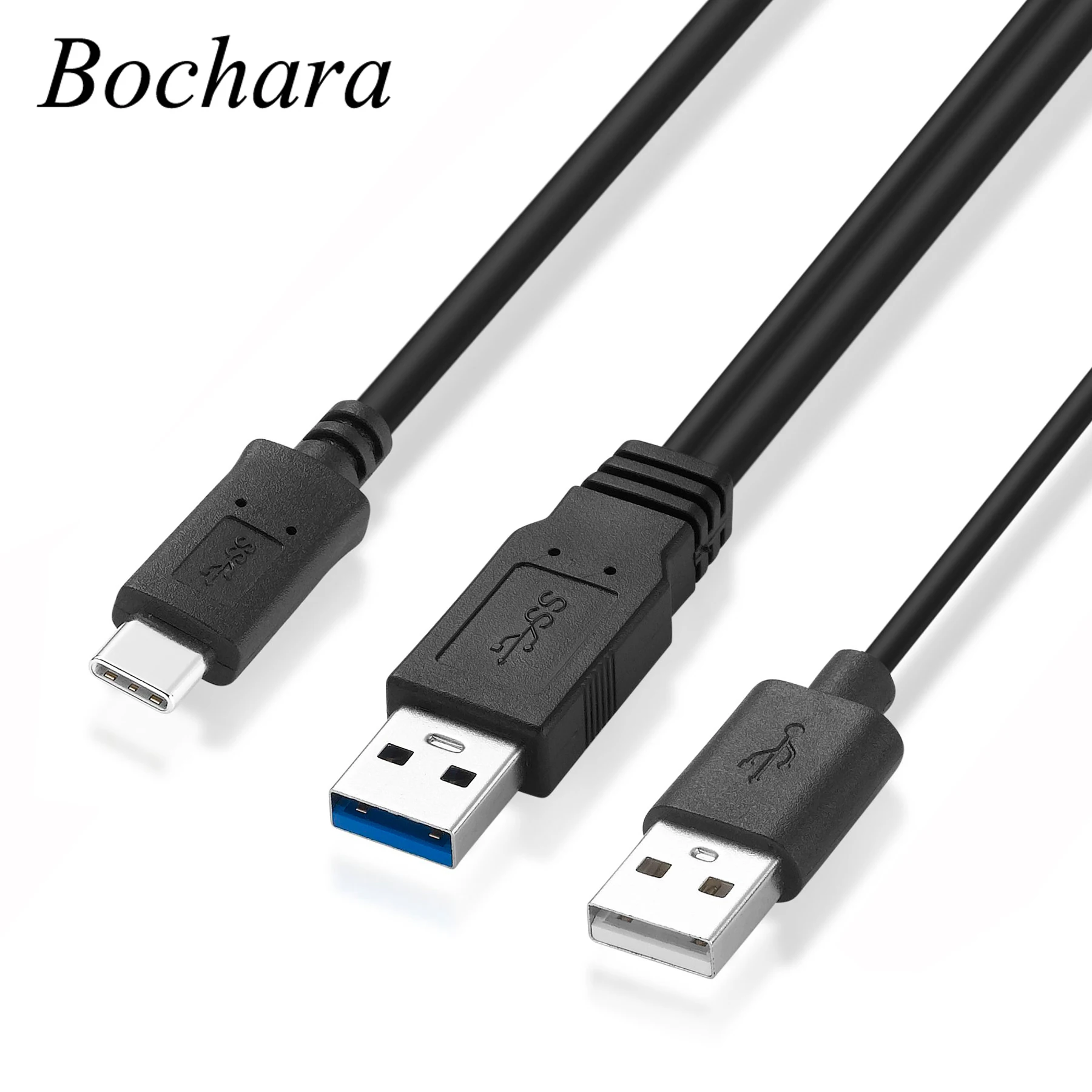 Bochara-Cable de datos 2 en 1 USB 3,0 tipo A macho A...