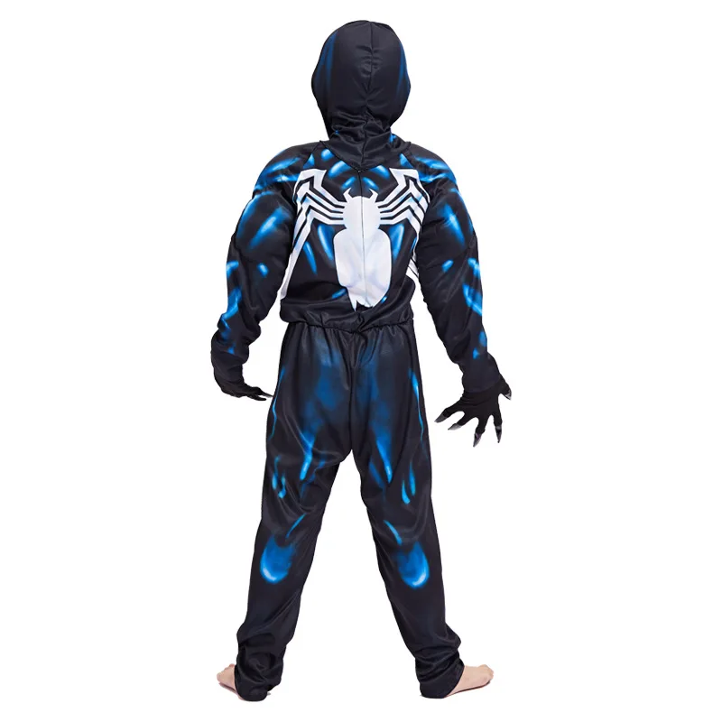 Костюм Хэллоуина Venom Spiderman Cosplay для детей от 4 до 10 лет, супергеройский Zentai костюм, комбинезон для карнавальной вечеринки с маской.