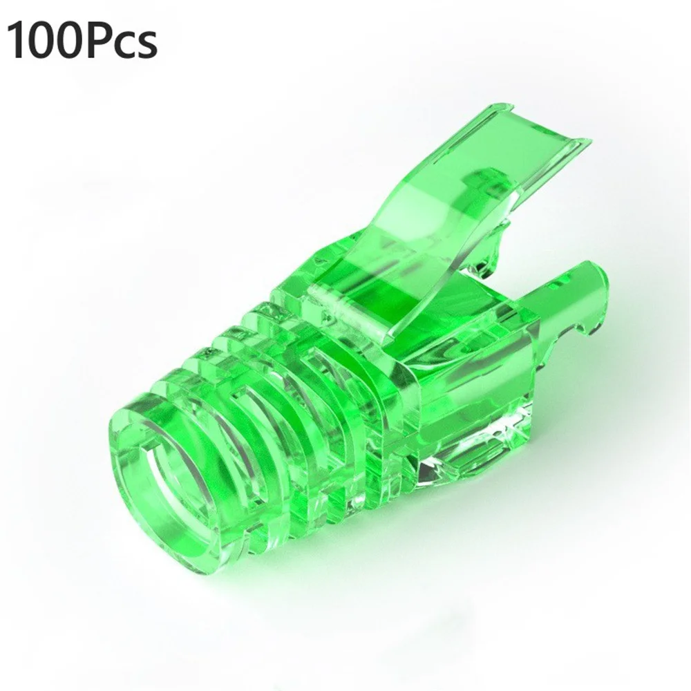

100 шт./комплект, прозрачные патроны для сетевых кабелей RJ45