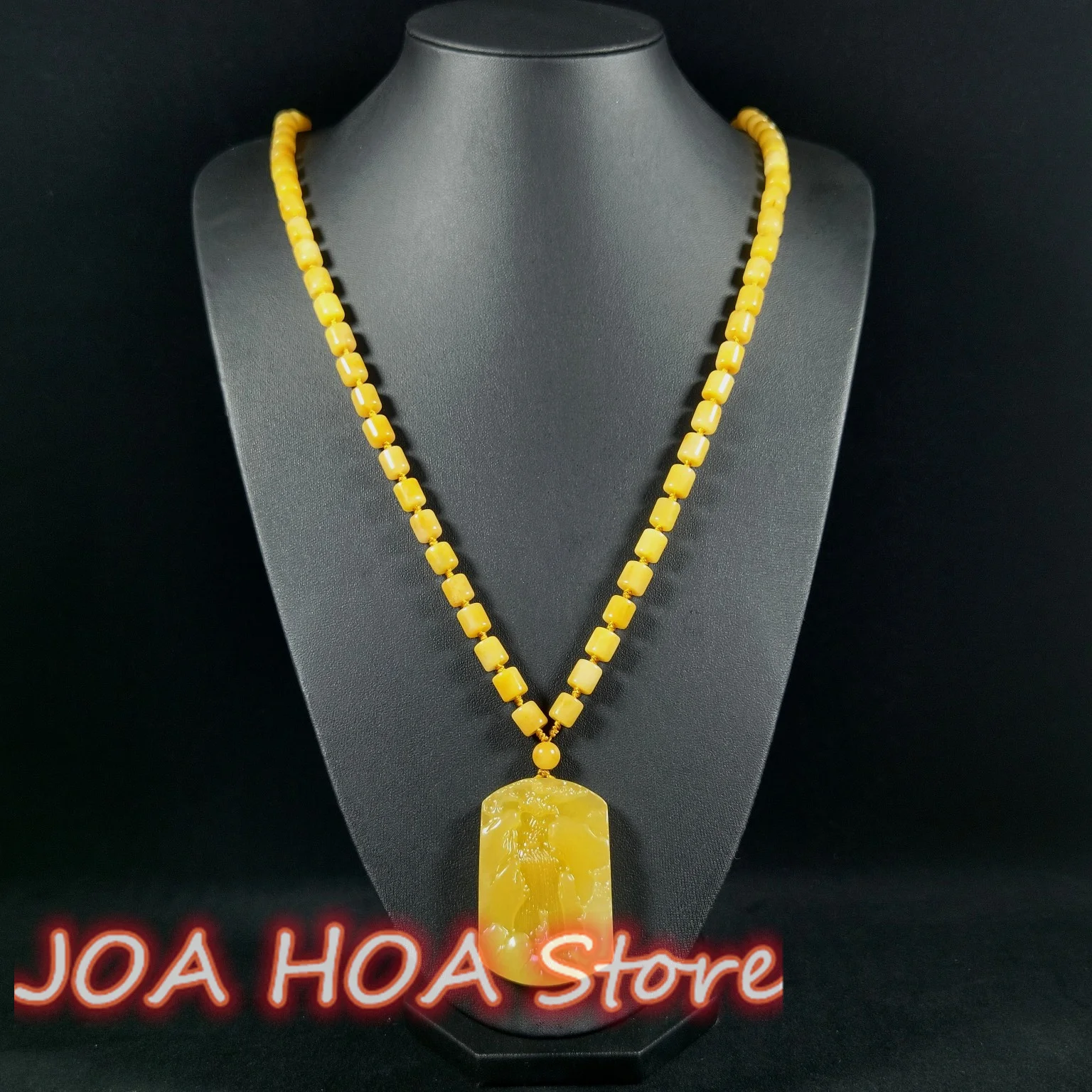 

Fine Jewelry Silk Jade Mountain Water Brand Pendant Beautiful Landscape With Chicken Oil Yellow Necklace Bead Chain
