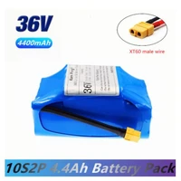 36v 4400mah electric scooter 18650 lithium battery pack 4 4ah 10s2p rechargeable scooters hoverboard batteries built in 20a bms