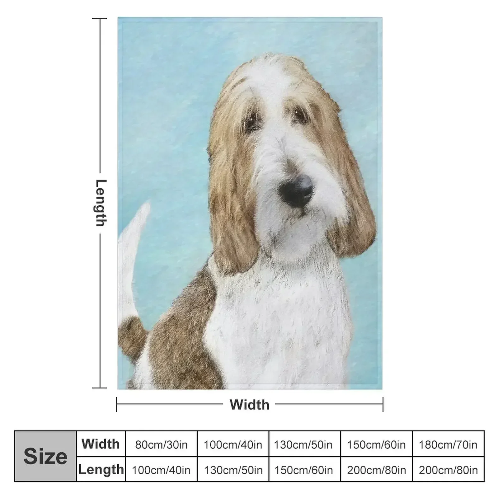 Фото Плед Grand Basset Griffon Vendeen - оригинальный плед с изображением собаки, мягкий однотонный плед для дивана или кровати №2