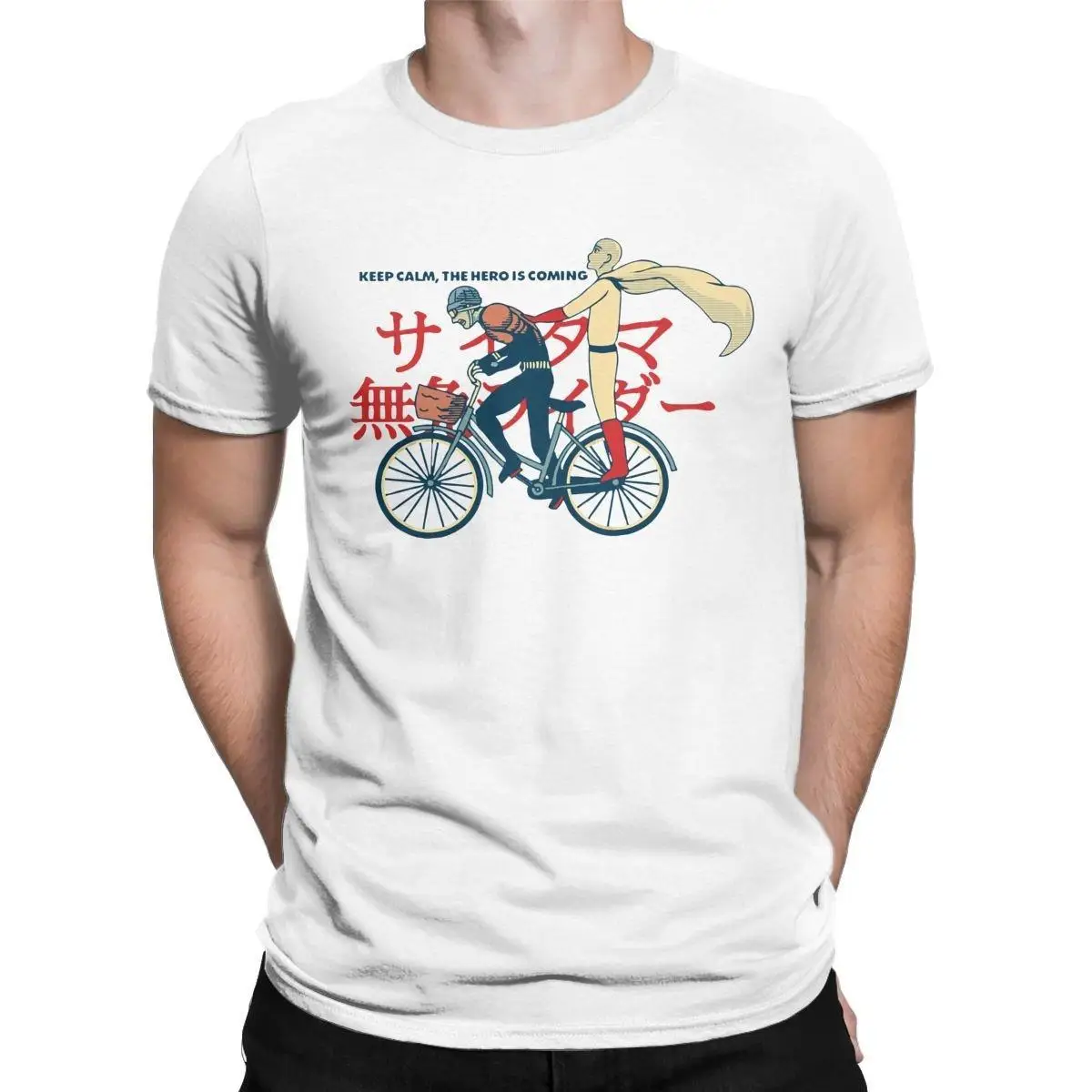 

Saitama Mumen Rider One Punch Man T Shirt Men Cotton Awesome T-Shirt Round Neck Hero is Coming Tees Short Sleeve Clothing Party