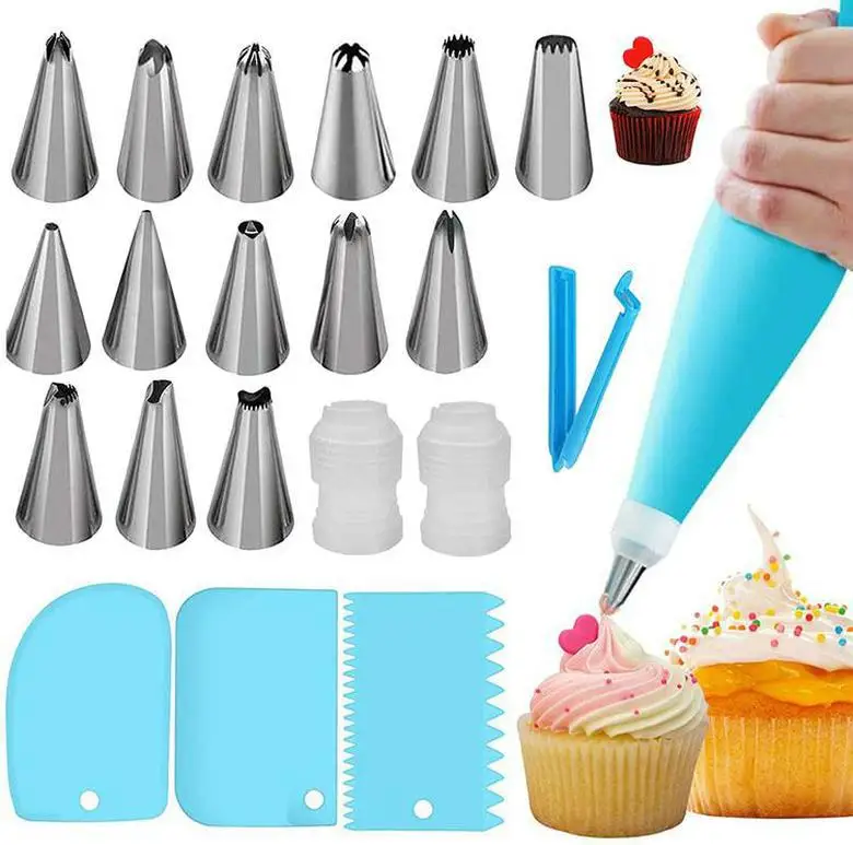 

21 pcs set Cream Nozzles Pastry Tools Accessories For Cake Decorating Pastry Bag Kitchen Bakery Confectionery equipment