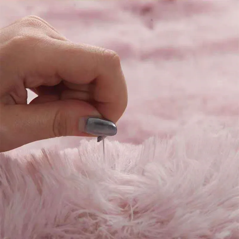 Утолщенный ковер с градиентом плюшевый коврик Tie-dye подкладка для спальни