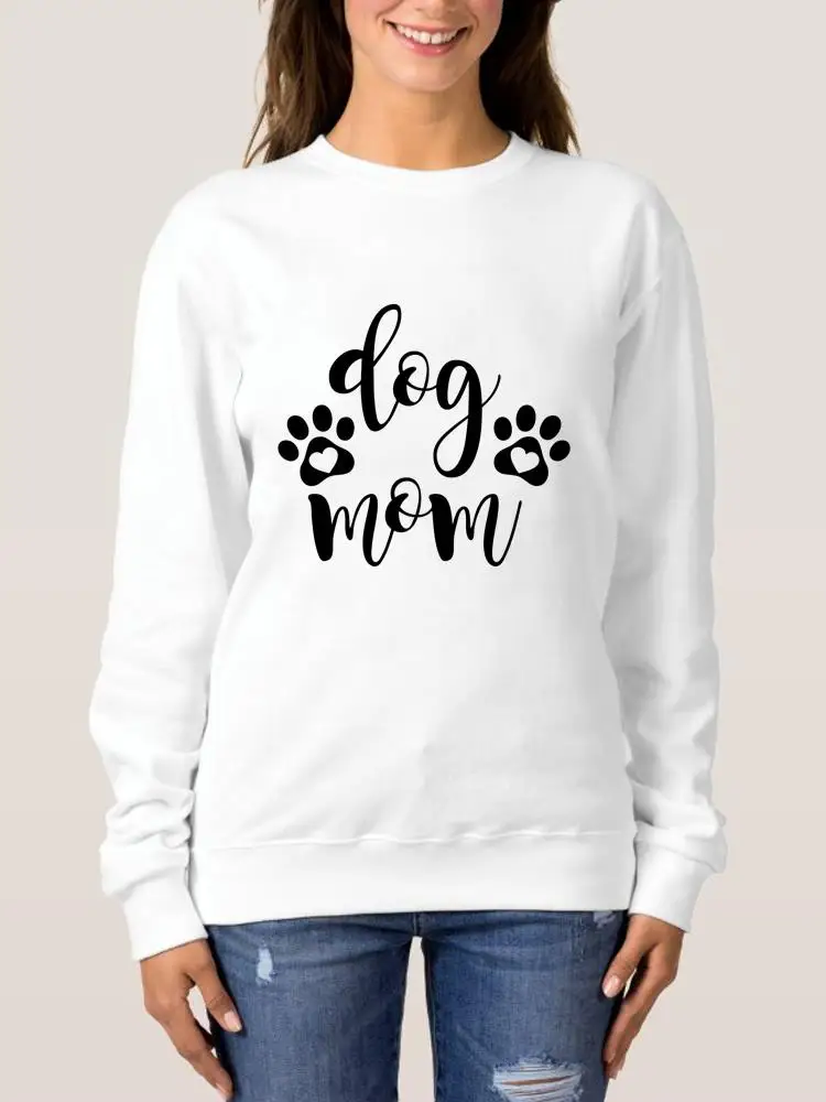 

Casual Fashion Women Clothing Graphic Sweatshirts Autumn Dog Paw Trend Cute Lovely Spring O-neck Fashion Print Pullovers