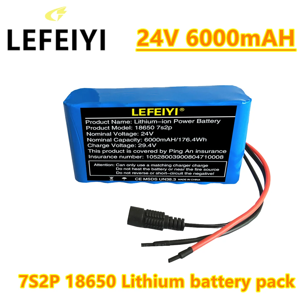 Аккумулятор большой емкости 7s2p 24 В 6 Ач 100% 18650 в 29 4 мАч для электрического