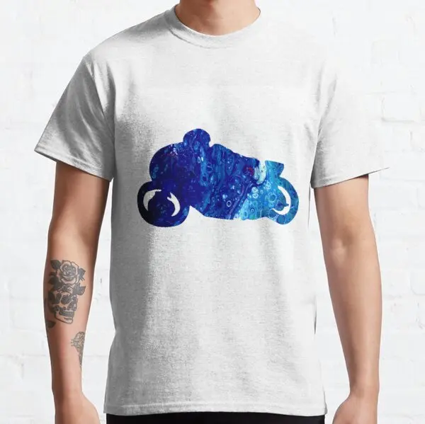 

Blue Motorcycle t shirt for Harris HONDA Suzuki CFMOTO Daelim SYM Gas