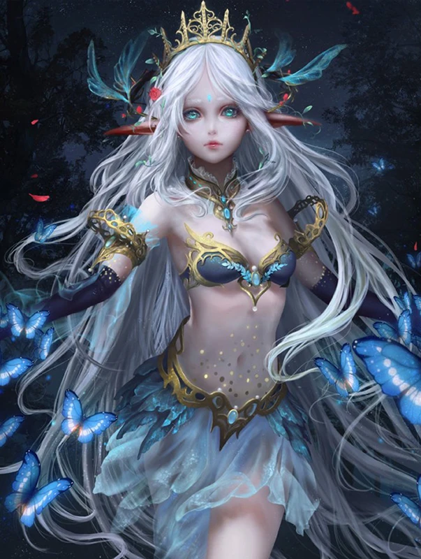 

5D DIY Diamond Painting Fantasy Magic Girl Full Square Drill Embroidery Mosaic Cross Stitch Picture Home Decor